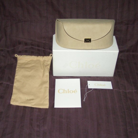 NEW w/Box CHLOÉ Carlina Pearl Round-frame Sunglasses In Gold Gradient Pe… main image 8